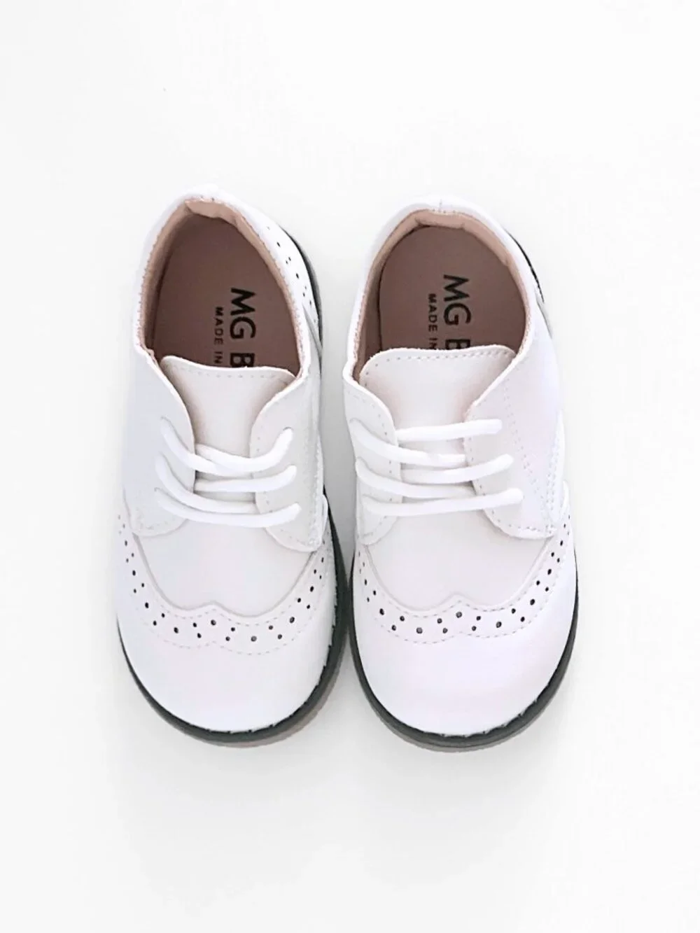 NWT Handsome Boys Classic Oxfords Baby Toddler Kids Children's Shoes White 9